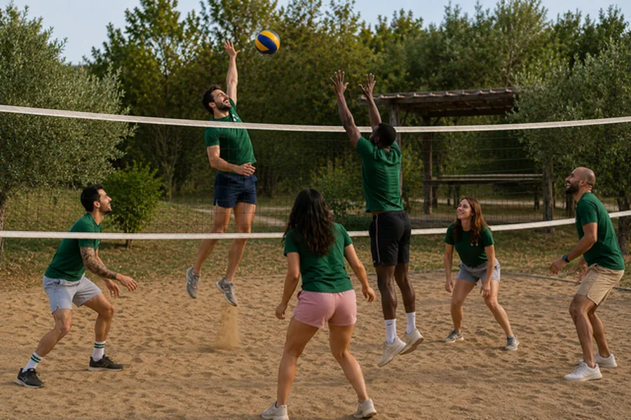 Membres du collectif Uclic en team building extérieur